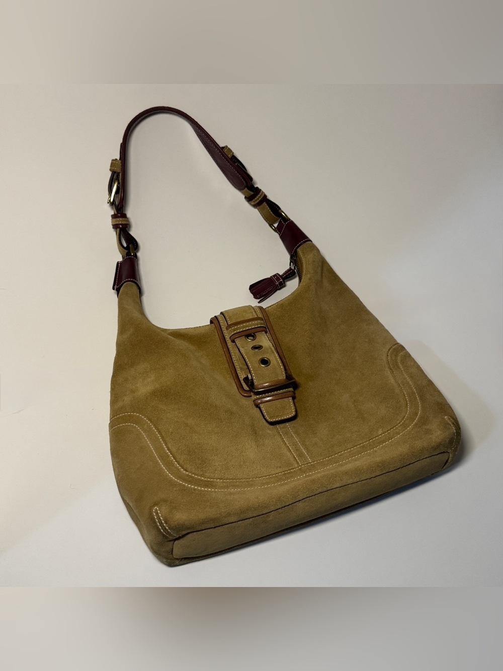 Vintage Y2K Coach Suede Hobo Bag